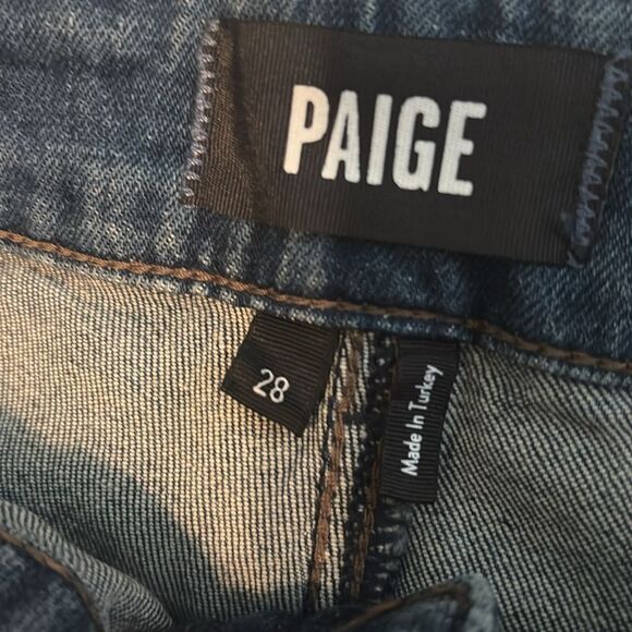 PAIGE Sasha crystal embellished high rise straight leg jeans in Laurena, size 28 - Picture 11 of 12